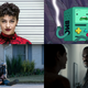 Clockwise from upper left: Alia Shawkat in Search Party; Adventure Time: Distant Lands—BMO; Colman Domingo in The Twilight Zone; Brendan Fraser in Doom Patrol